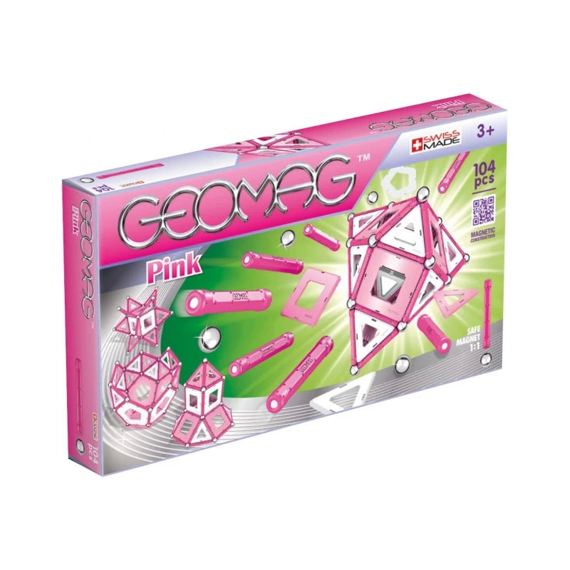 Geomag Pink 104 Pieces Magnetic Construction Set - Wild Willy