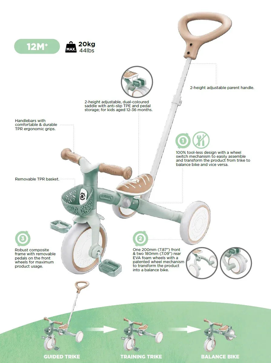 Globber Learning Trike 3-in-1 - Wild Willy