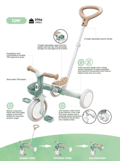 Globber Learning Trike 3-in-1 - Wild Willy