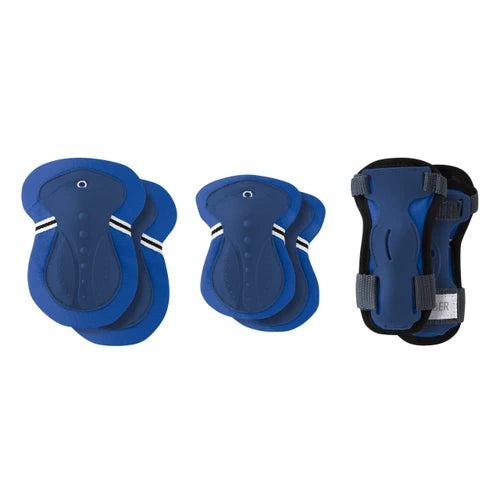 Globber Junior Protective Pad Set (XXS, 3-7y) Blue - Wild Willy