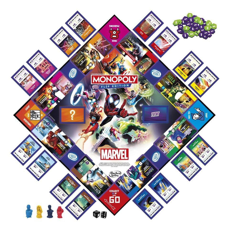 HASBRO MONOPOLY MARVEL FLIP EDITION