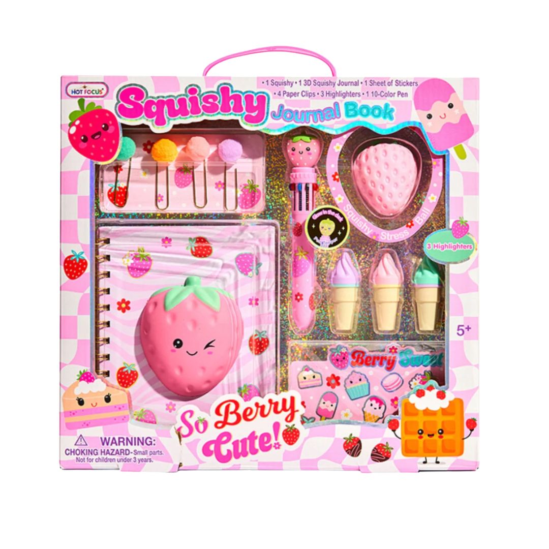 Hot Focus Squishy Journal Book - So Berry Cute - Wild Willy