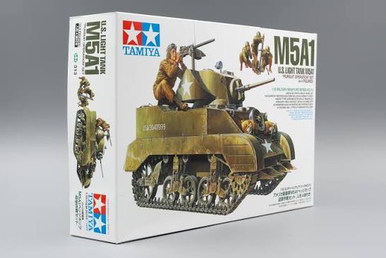 Tamiya M5A1 US LIGHT TANK W 4 FIGURES (35313) - Wild Willy
