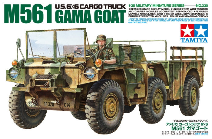 TAMIYA 1/35 U.S. 6x6 CARGO TRUCK M561 GAMA GOAT (35330) - Wild Willy