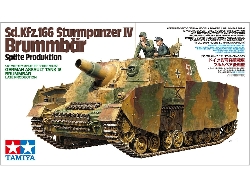 TAMIYA 1/35 Military Miniature Series No.353 - GERMAN ASSAULT TANK IV BRUMMBAR LATE PRODUCTION - Wild Willy