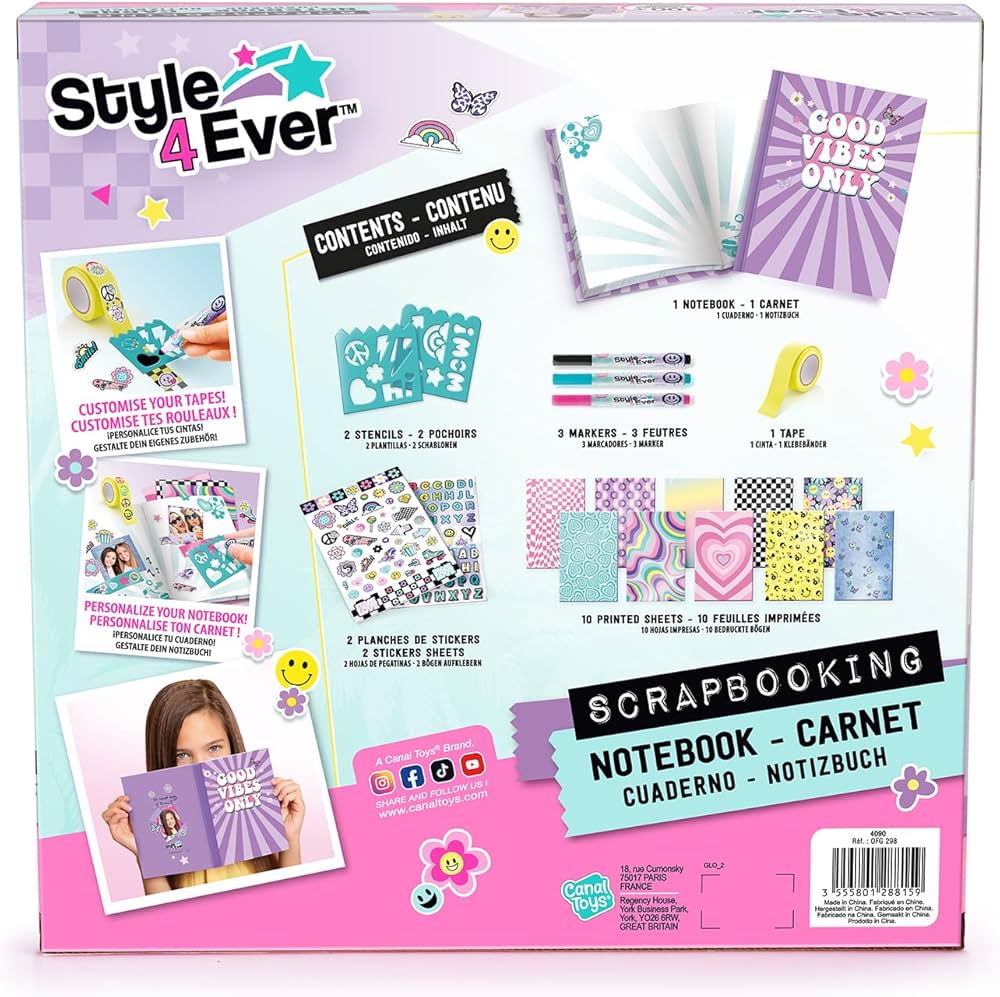 Canal Toys Style 4 Ever Scrabooking Notebook 100+ Accessories - Wild Willy