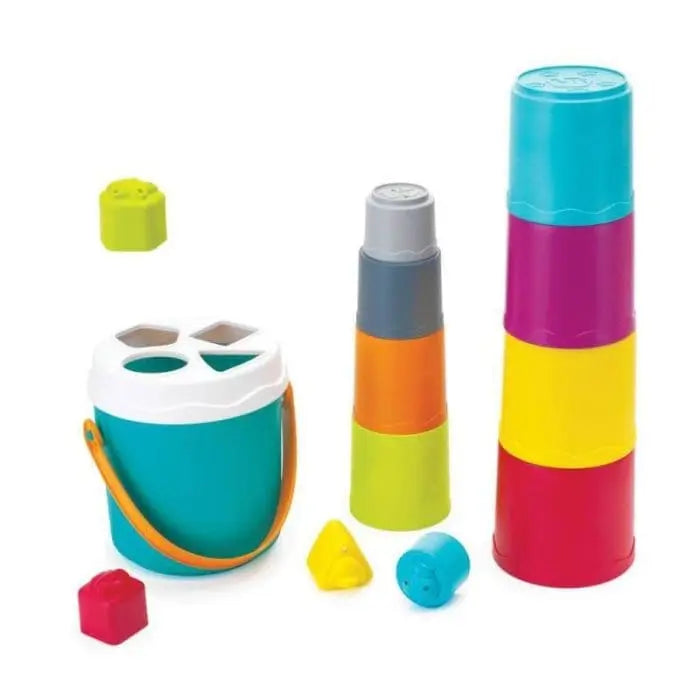 Infantino Shape Sorting Stack N Nest Buckets