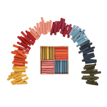 KAPLA 100-Piece Octocolor Wooden Plank Set