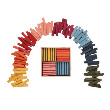 KAPLA 100-Piece Octocolor Wooden Plank Set