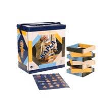 KAPLA 120 Plank Set - Natural, Light Blue, Yellow, Green