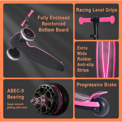 KICK N ROLL 3 Wheels Foldable Ferrari Style Scooter