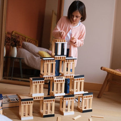 Kapla 100 Piece Wooden Plank Black And White