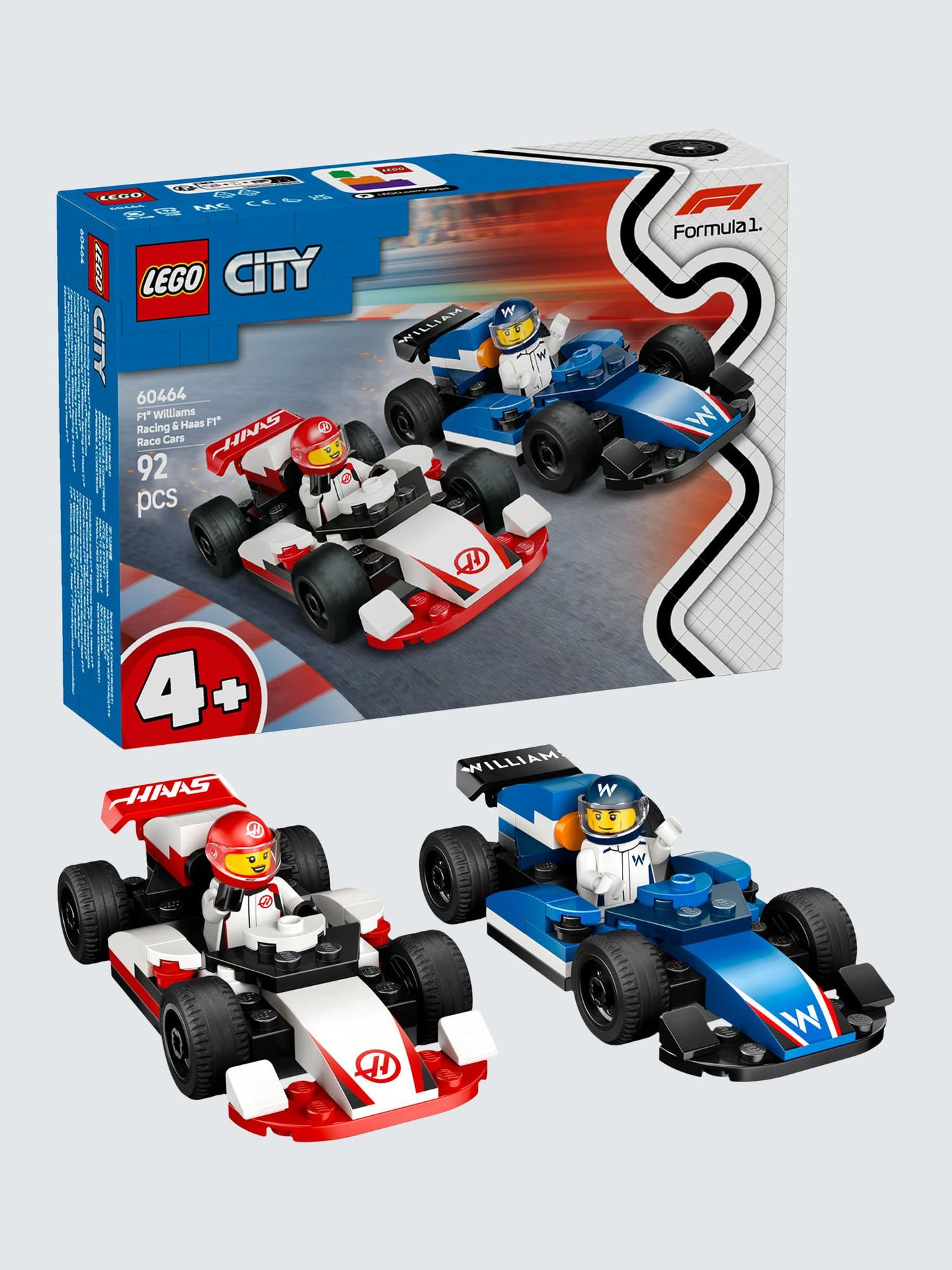 LEGO CITY F1 Williams Racing & Haas F1 Race Car - Wild Willy