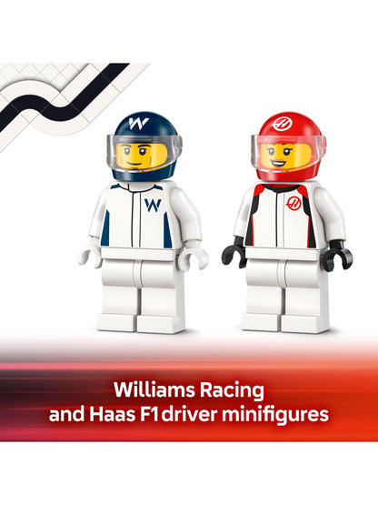 LEGO CITY F1 Williams Racing & Haas F1 Race Car - Wild Willy