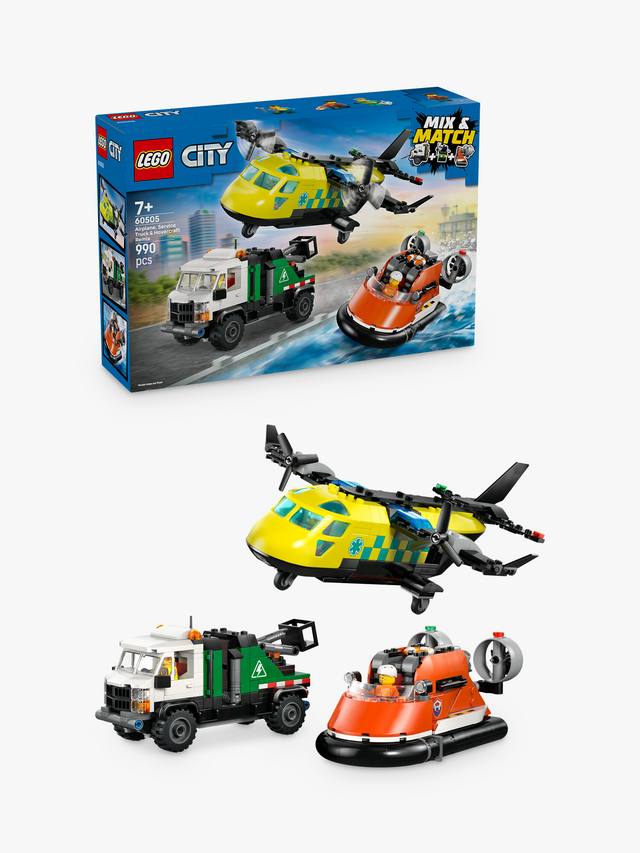 LEGO City Airplane, Service Truck & Hovercraft Remix