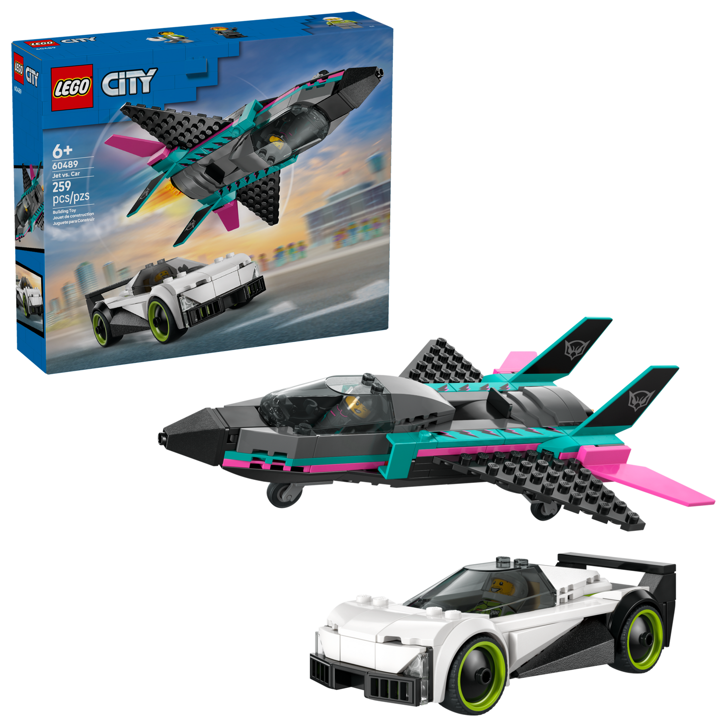 LEGO City Jet vs Car 60489