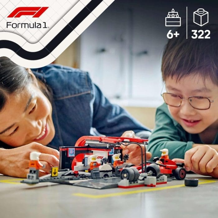 LEGO F1 Pit Stop & Pit Crew with Ferrari Car - Wild Willy
