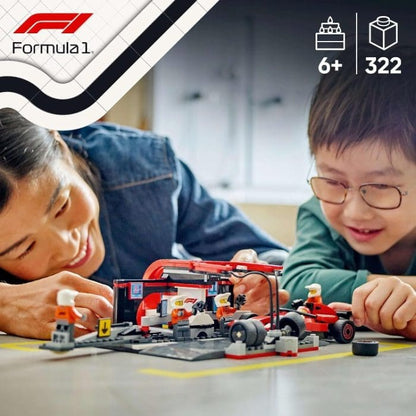 LEGO F1 Pit Stop & Pit Crew with Ferrari Car - Wild Willy