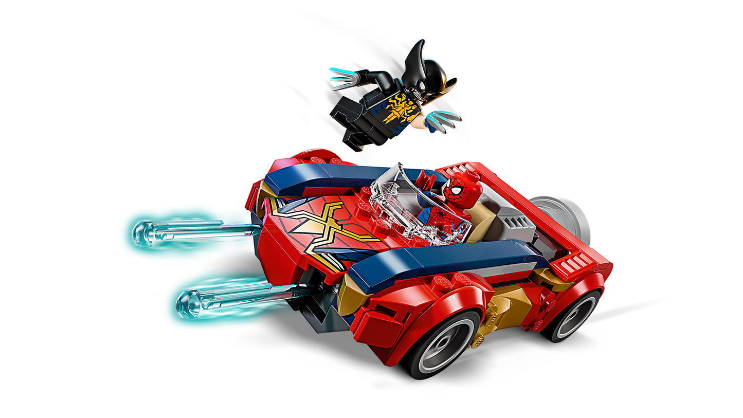 LEGO Marvel Spiderman Car vs Venomized Wolverine 76336