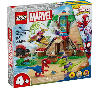 LEGO Marvel Spidey and Gobby’s Raptor Battle at Tree House 11200