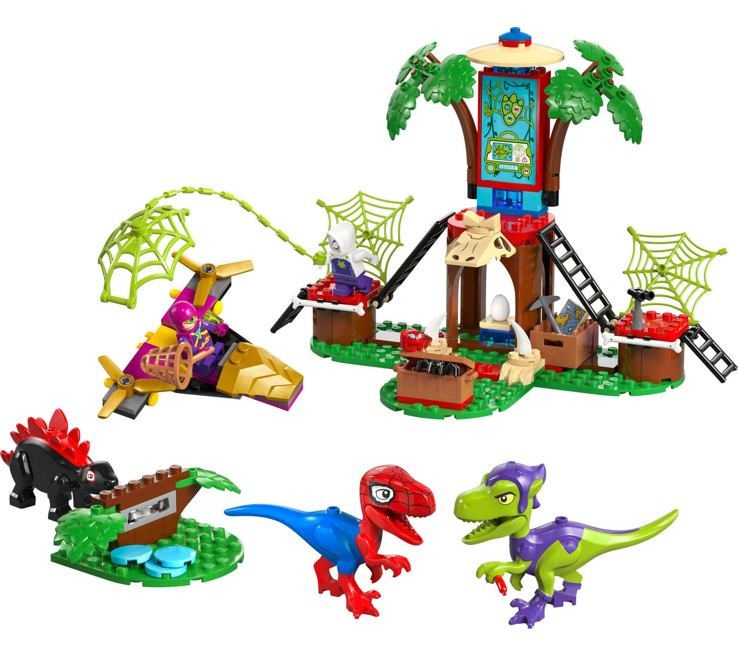 LEGO Marvel Spidey and Gobby’s Raptor Battle at Tree House 11200