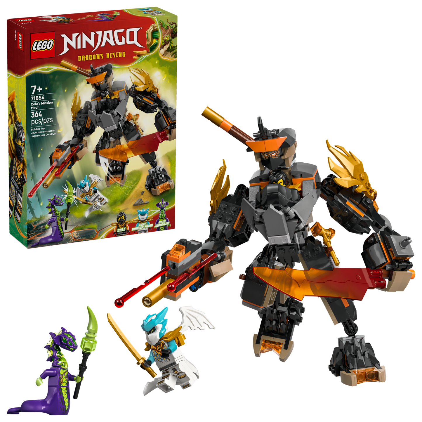 LEGO NINJAGO Dragon's Cole's Mission Mech 71854