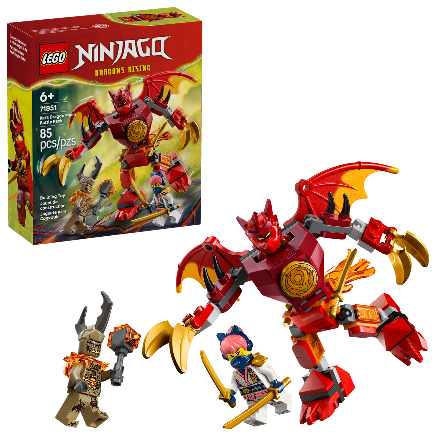 LEGO NINJAGO Kai's Dragon Mech Battle Pack 71851