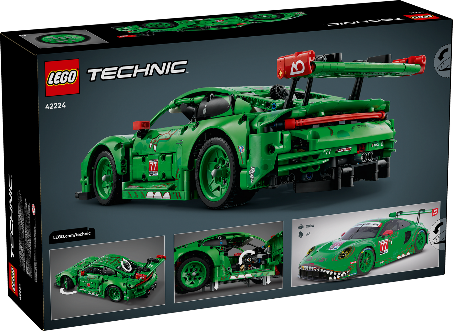 LEGO Technic Porsche 911 GT3 R Rexy AO Racing 42224