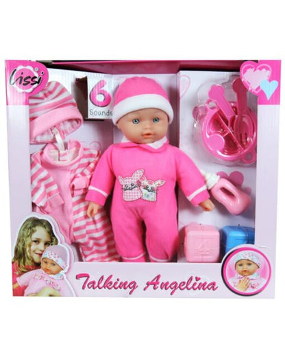 LISSI TALKING ANGELINA BABY DOLL WITH 6 SOUNDS 28CM