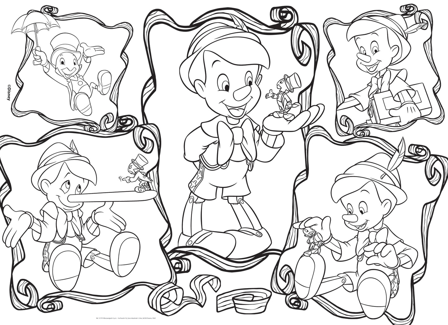 Lisciani Disney Pinocchio Maxi Floor Puzzle 108 Pieces