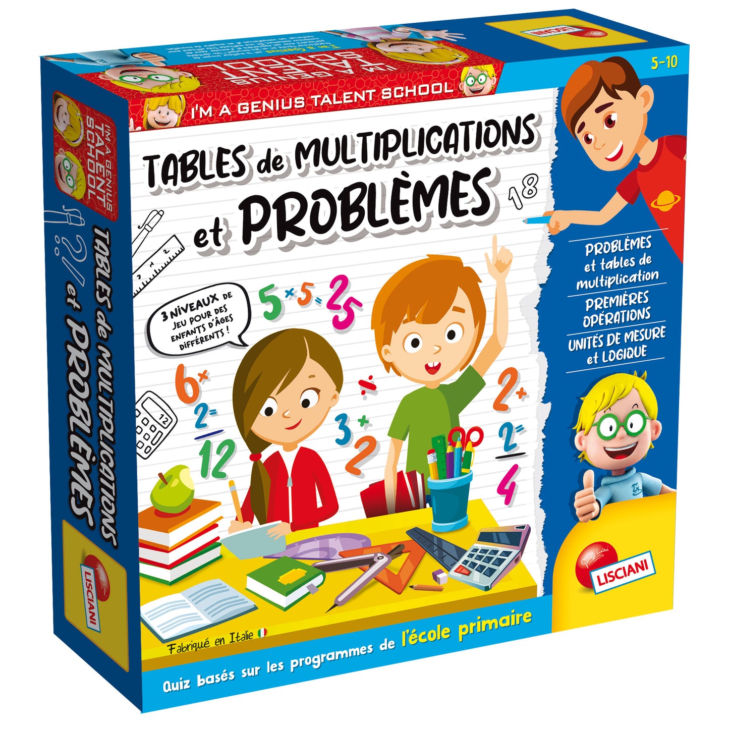 Lisciani Genius Talent School Tables De Multiplications Et Problemes