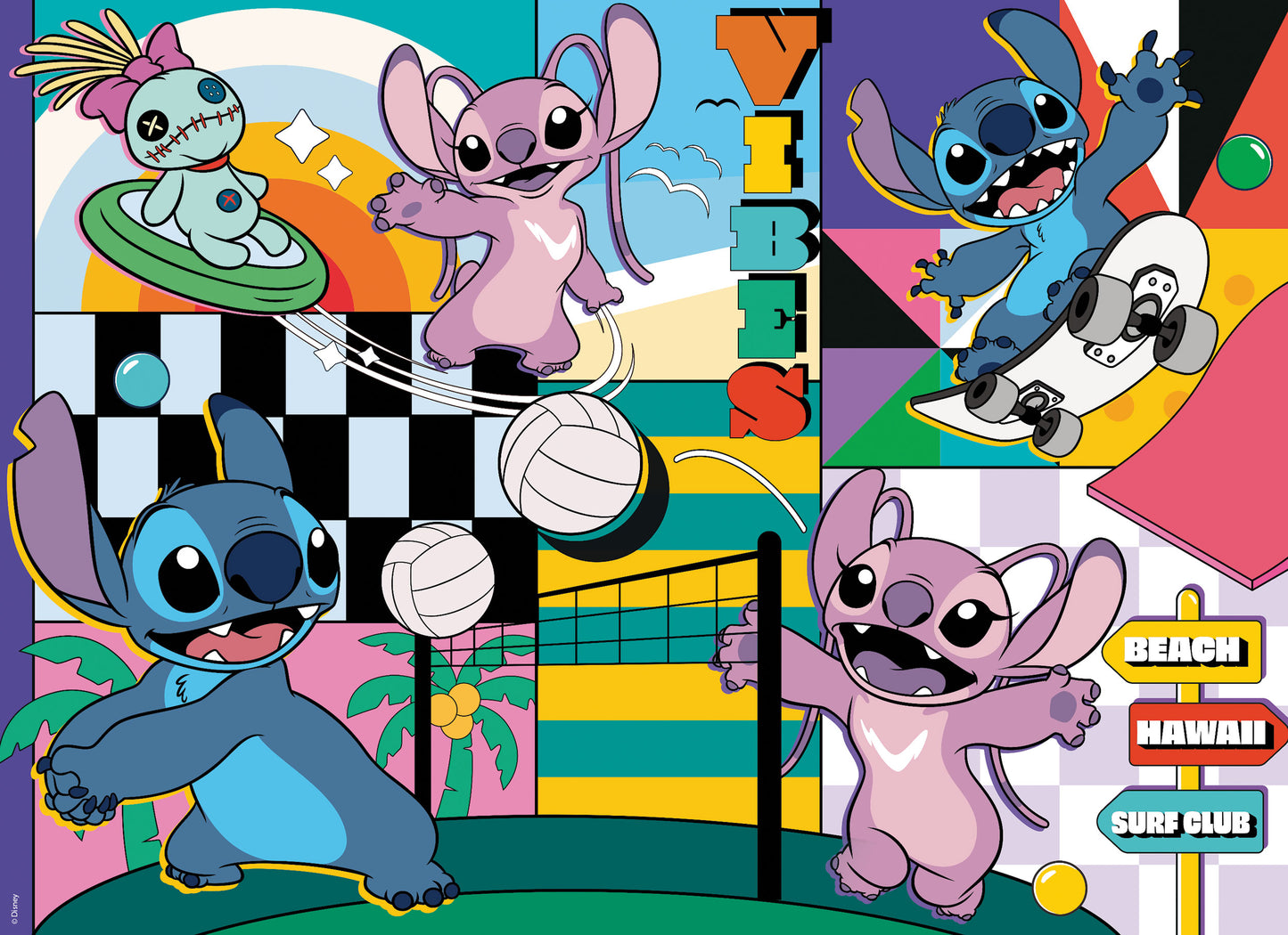 Lisciani Maxi Floor Disney Lilo & Stitch 108 Piece Puzzle