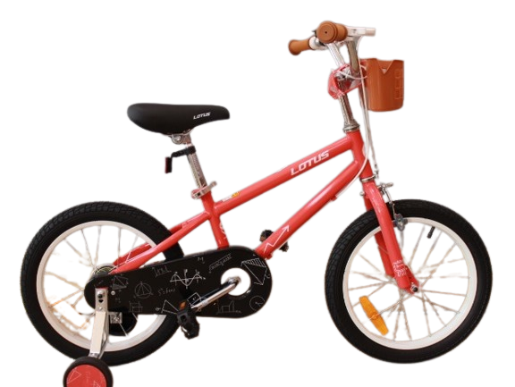Lotus 16-Inch Kids Bicycle Light Red