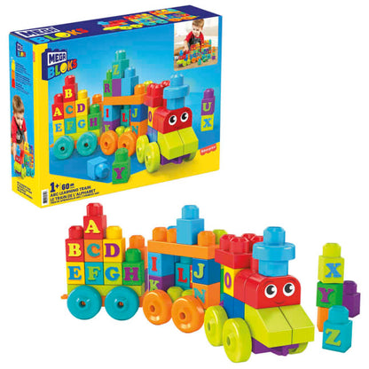 MEGA BLOKS ABC Learning Train Fisher Price 60pcs