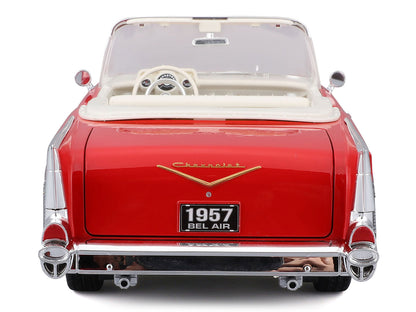 Maisto 1957 Chevrolet Bel Air Convertible Red