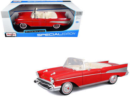 Maisto 1957 Chevrolet Bel Air Convertible Red