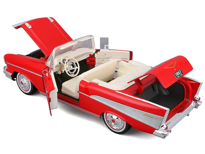 Maisto 1957 Chevrolet Bel Air Convertible Red