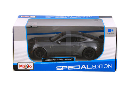 Maisto 2024 Ford Mustang Dark Horse Gray 1:24 Diecast Model Car - Wild Willy