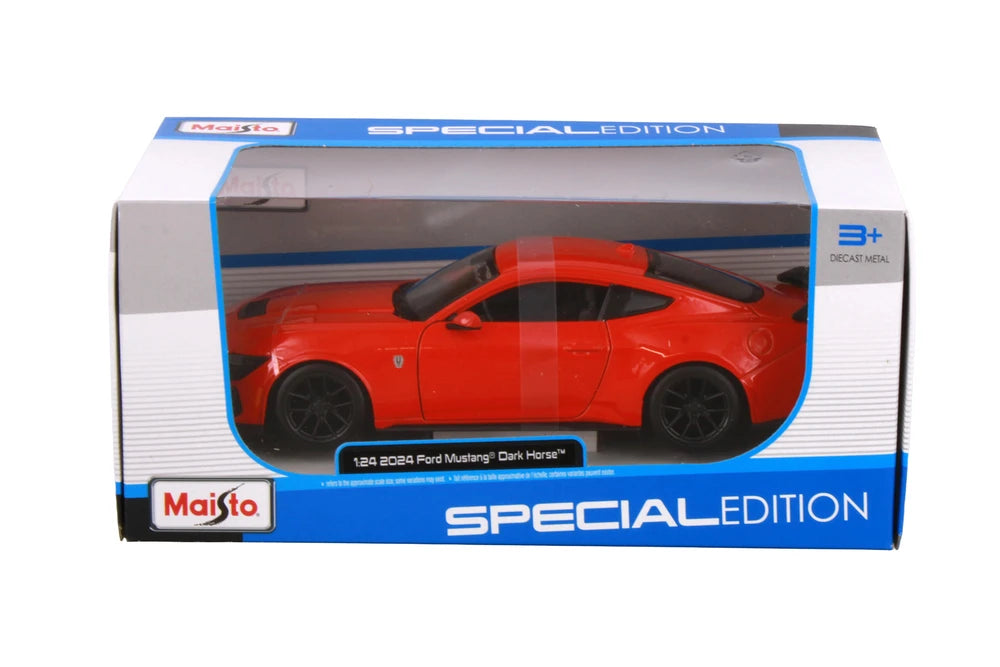 Maisto 2024 Ford Mustang Dark Horse Red - 1:24 Diecast Model Car - Wild Willy