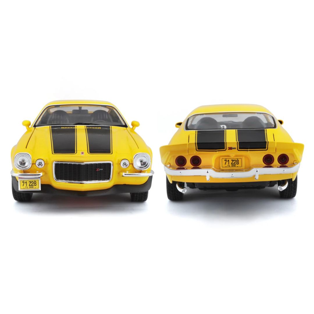 Maisto Chevrolet Camaro 1971 Yellow - 1:18 Diecast Model Car - Wild Willy