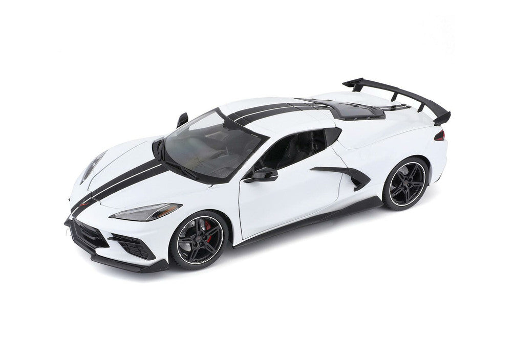 Maisto Chevrolet Corvette Stingray High Wing 2020 Coupe White