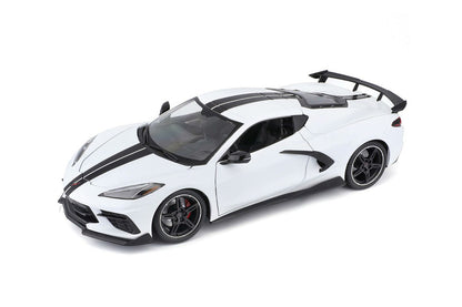 Maisto Chevrolet Corvette Stingray High Wing 2020 Coupe White