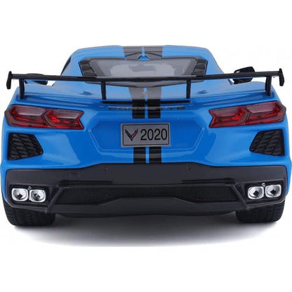 Maisto Chevrolet Corvette Stingray High Wing 2020 Coupe Blue 1:18 Diecast