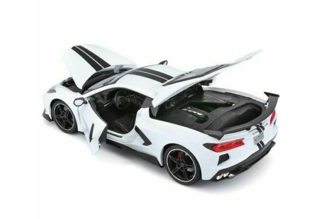 Maisto Chevrolet Corvette Stingray High Wing 2020 Coupe White