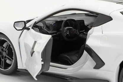 Maisto Chevrolet Corvette Stingray High Wing 2020 Coupe White