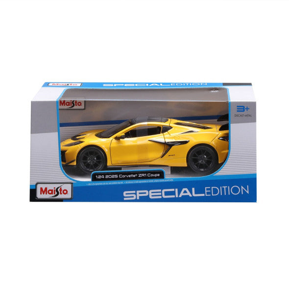 Maisto Corvette ZR1 Coupe 1:24 Yellow Die-Cast Model