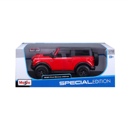 Maisto Ford Bronco Wildtrak 2 Door Version Red 1:18 Diecast Model Car - Wild Willy