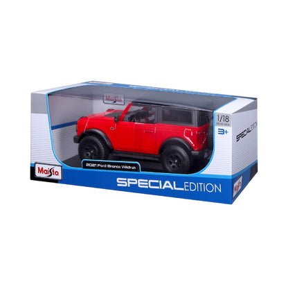Maisto Ford Bronco Wildtrak 2 Door Version Red 1:18 Diecast Model Car - Wild Willy