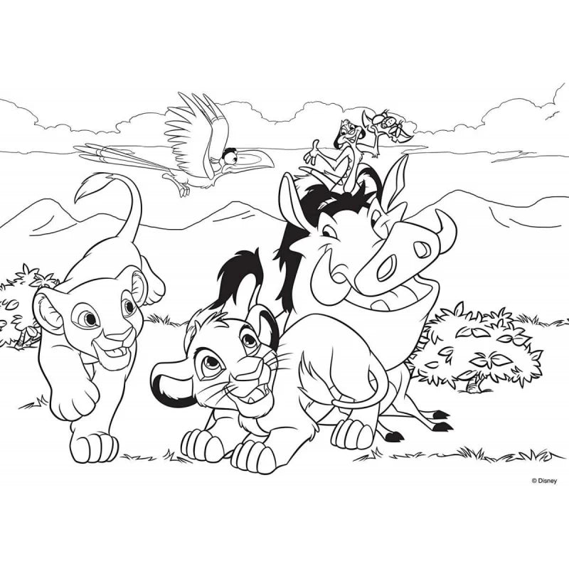 Maxi Floor Disney The Lion King 24 Pcs 70x50 cm Puzzle - Wild Willy
