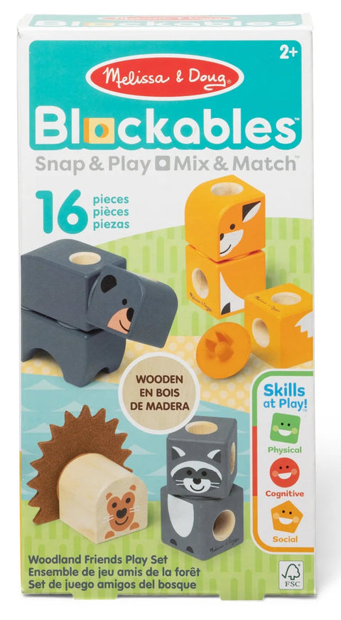 Melissa & Doug Blockables Woodland Friends Playset